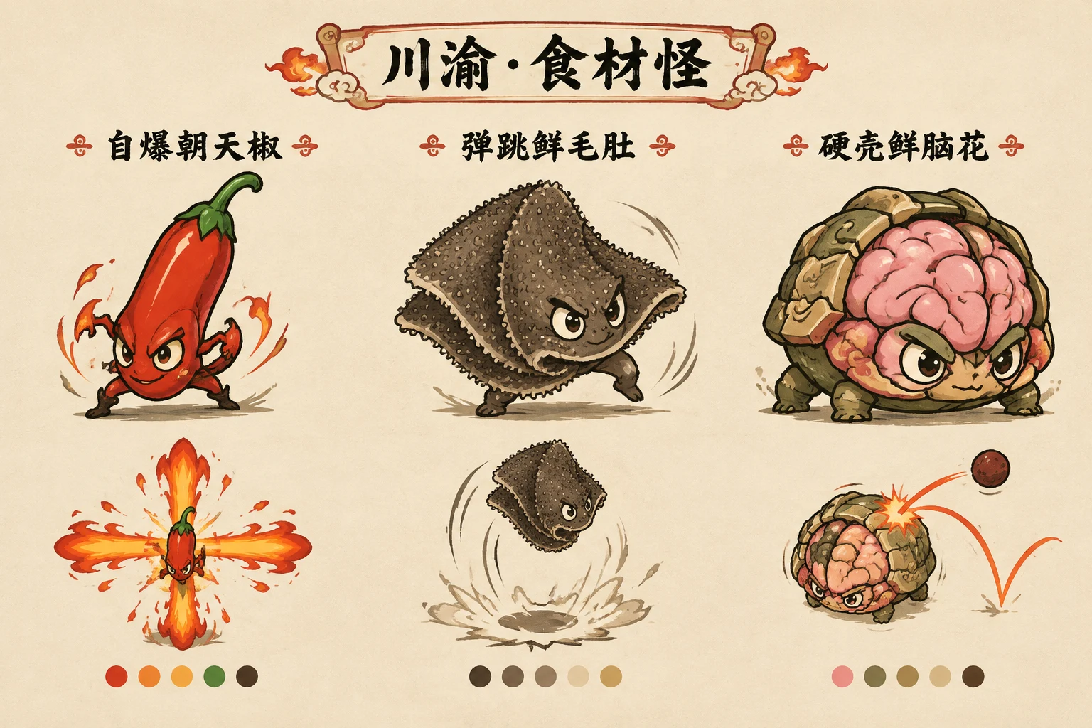 川渝食材怪：自爆朝天椒、弹跳鲜毛肚、硬壳鲜脑花